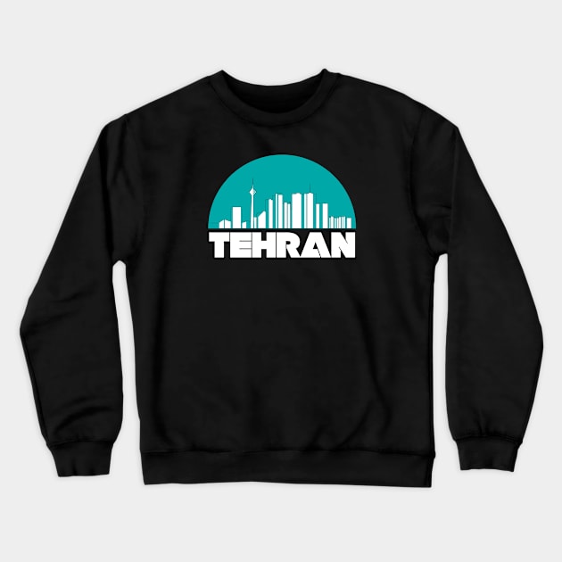 Tehran City - White Crewneck Sweatshirt by prime.tech